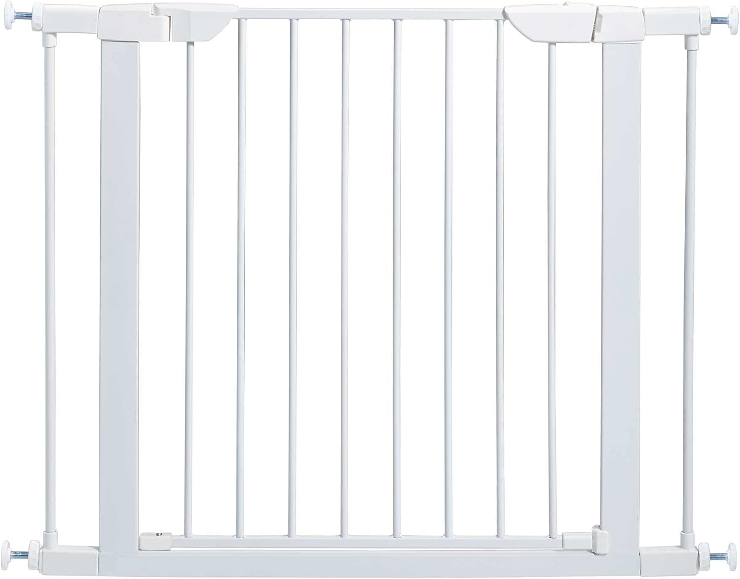 Guaipaipet Steel Pressure-Mounted Pet Gate, 29.5-38" Adjustable Auto-Close Walk-Thru Door, 39" H (White)
