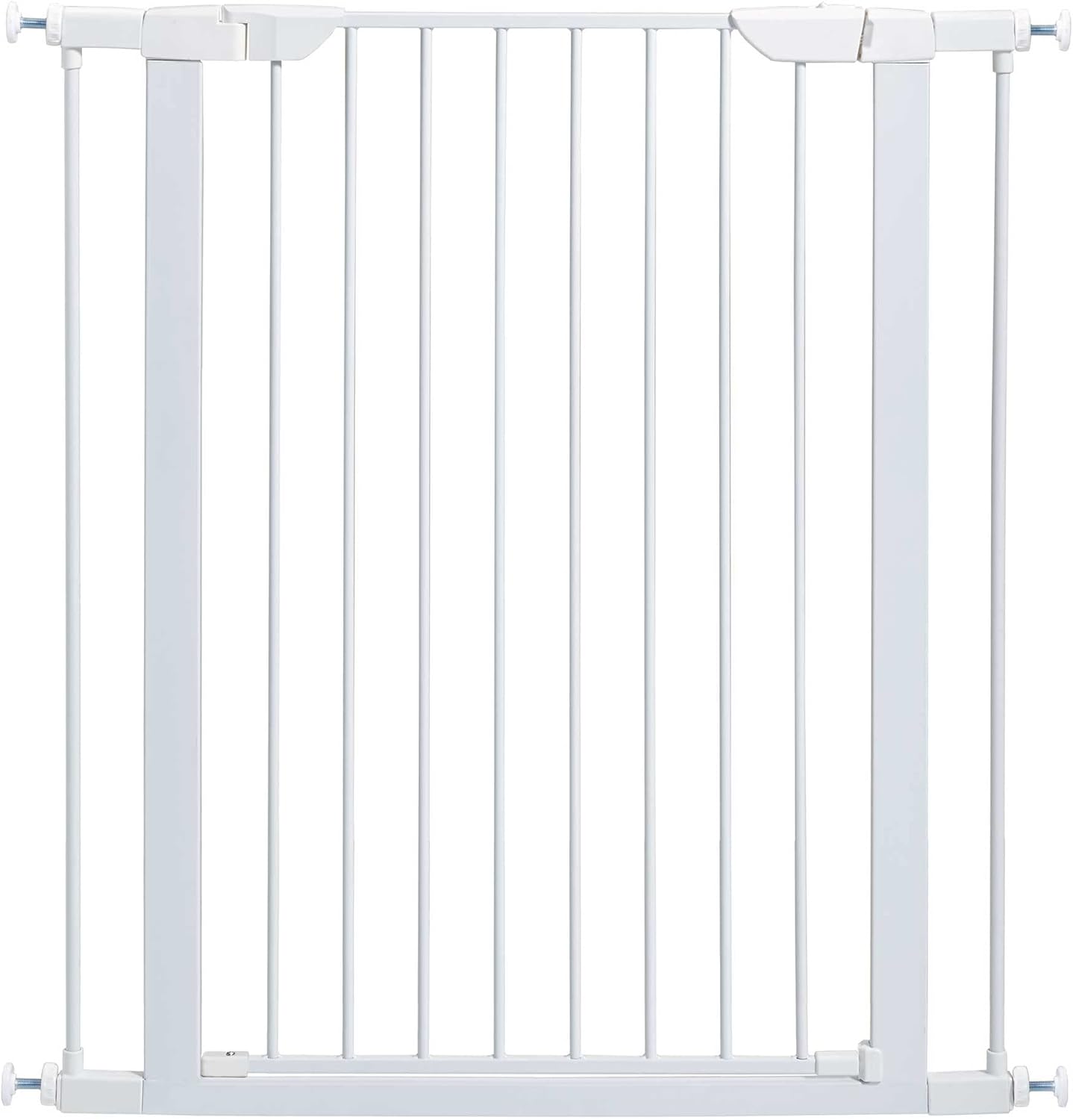 Guaipaipet Steel Pressure-Mounted Pet Gate, 29.5-38" Adjustable Auto-Close Walk-Thru Door, 39" H (White)