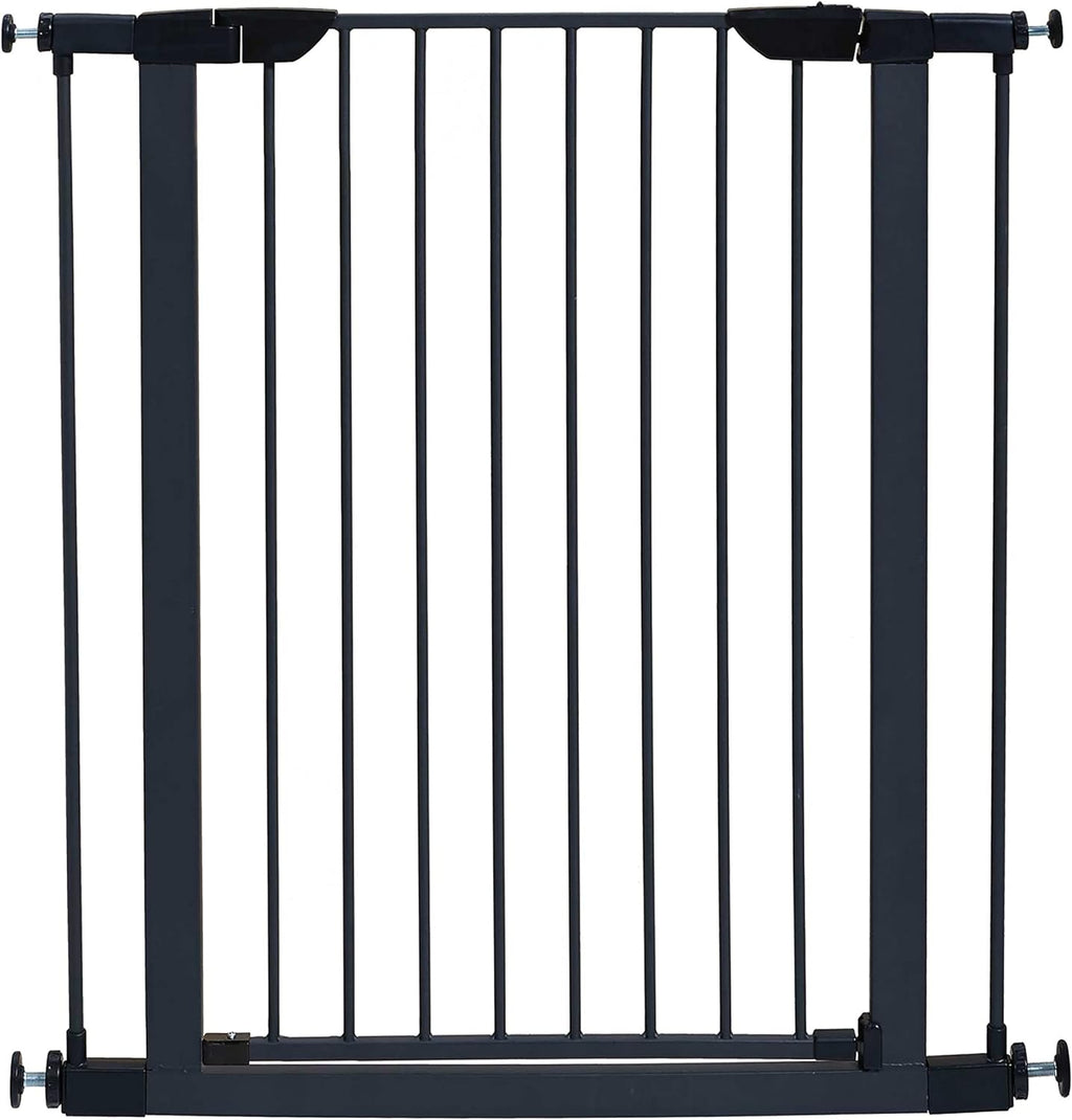 Guaipaipet Steel Pressure-Mounted Pet Gate, 29.5-38" Adjustable Auto-Close Walk-Thru Door, 39" H (White)