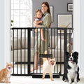 Guaipaipet Baby Gate with Cat Door, 29.55-46.06" Adjustable Auto-Close Pressure Mounted Pet Gate, 37" H