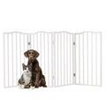 Guaipaipet 3-Panel Folding Freestanding Pet Gate, 54x32" Indoor Fence for Cats & Dogs (Brown)