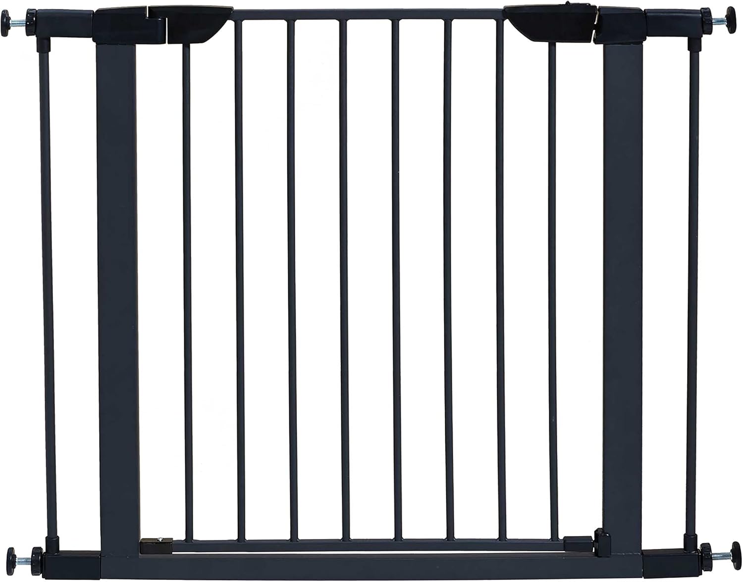 Guaipaipet Steel Pressure-Mounted Pet Gate, 29.5-38" Adjustable Auto-Close Walk-Thru Door, 39" H (White)
