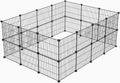 Guaipaipet DIY Metal Wire Small Animal Playpen, 12-Panel 15x12" for Rabbits, Guinea Pigs & Puppies (Black)