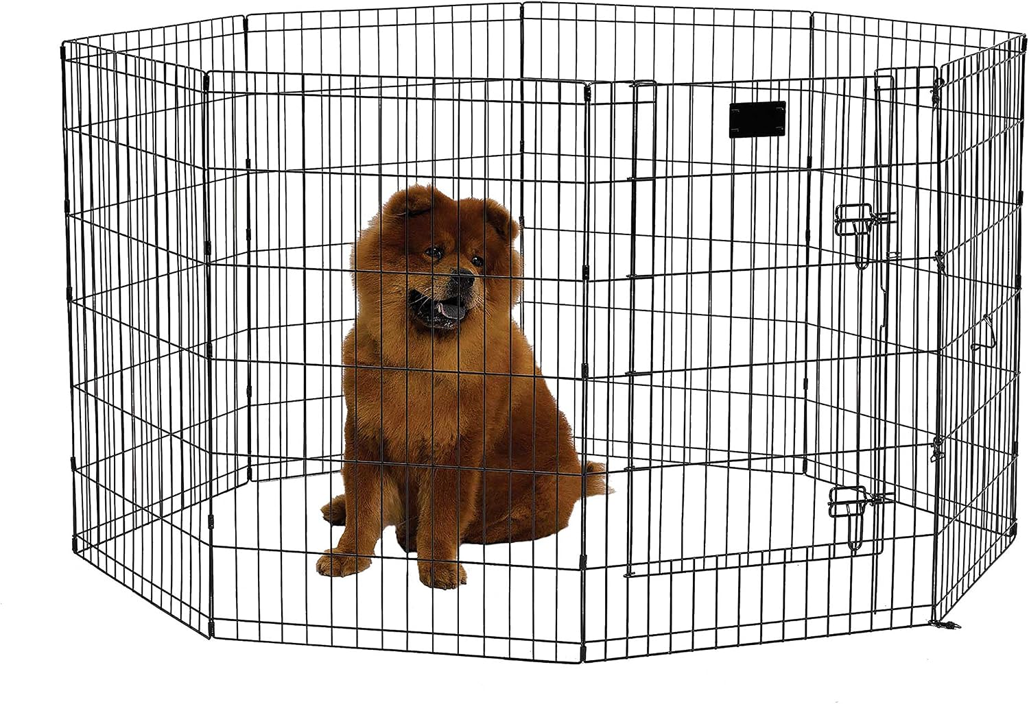 Guaipaipet Folding Metal Dog Exercise Pen, Indoor/Outdoor Playpen 30" Tall, 16 Sq Ft Play Space (Black E-Coated)